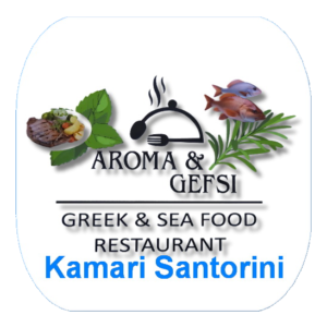 AROMA & GEFSI GREEK RESTAURANT in KAMARI Beach at SANTORINI