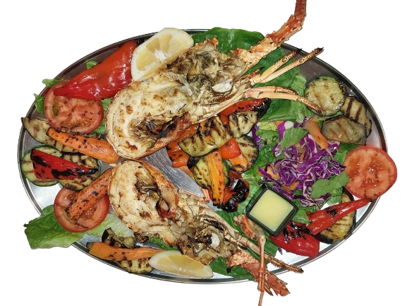 Grilled Lobster with Vegetables