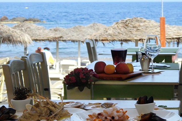 Seaside Restaurant in Kamari Beach